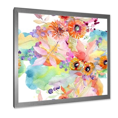 Vibrant Wild Spring Leaves And Wildflowers I - Traditional Canvas Wall Art Print-37075 - Image 0