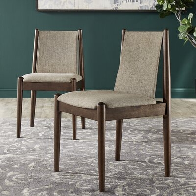 Fort Calhoun Upholstered Side Chair in Cocoa (Set of 2) - Image 0