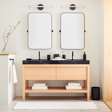 Glenn Double Bathroom Vanity, 60" Wide, Chestnut Oak - Image 2