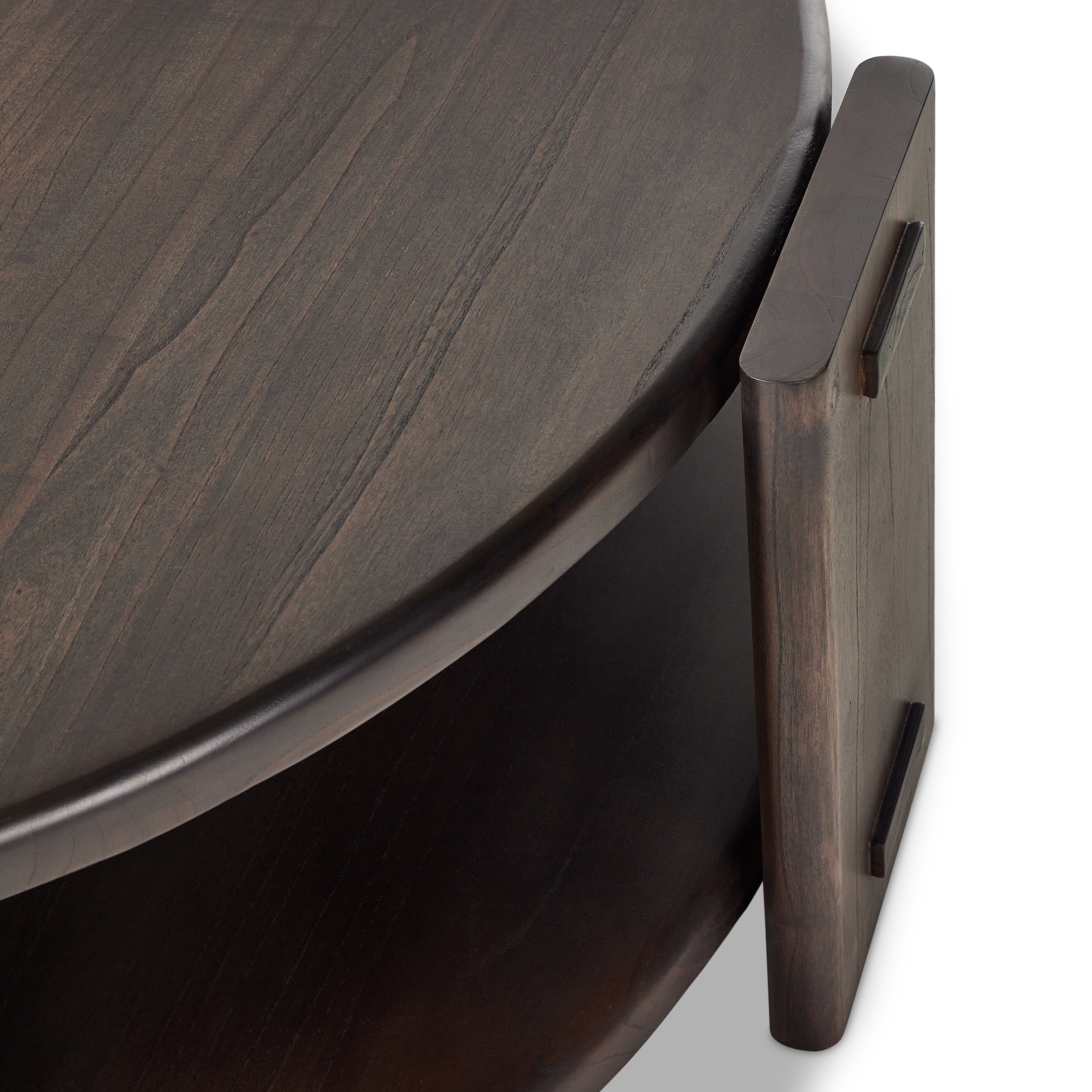 Two Tier Coffee Table - Matte Brown Neem - Image 9