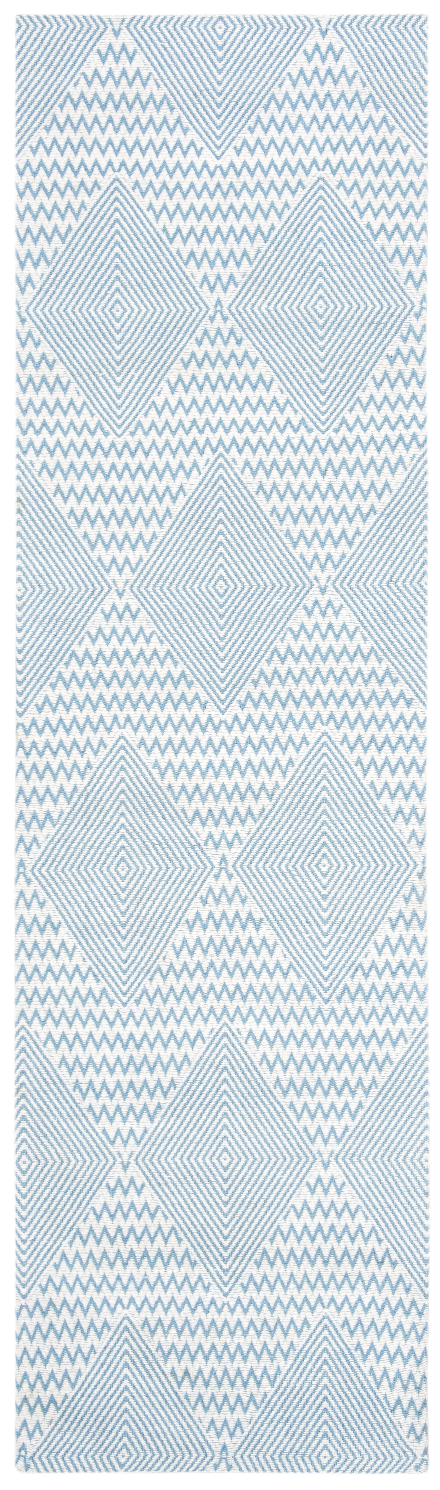 Arlo Home Hand Loomed Area Rug, MRB304M, Light Blue/Ivory,  2' 3" X 8' - Image 0