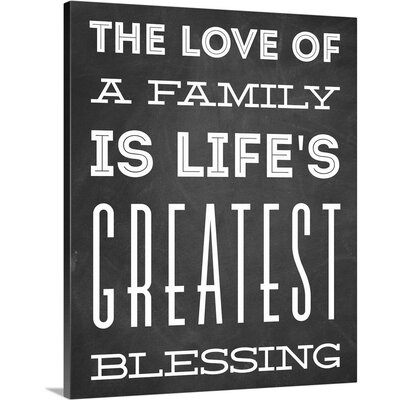 Family Quotes - Love of a Family - Textual Art Print on Canvas - Image 0