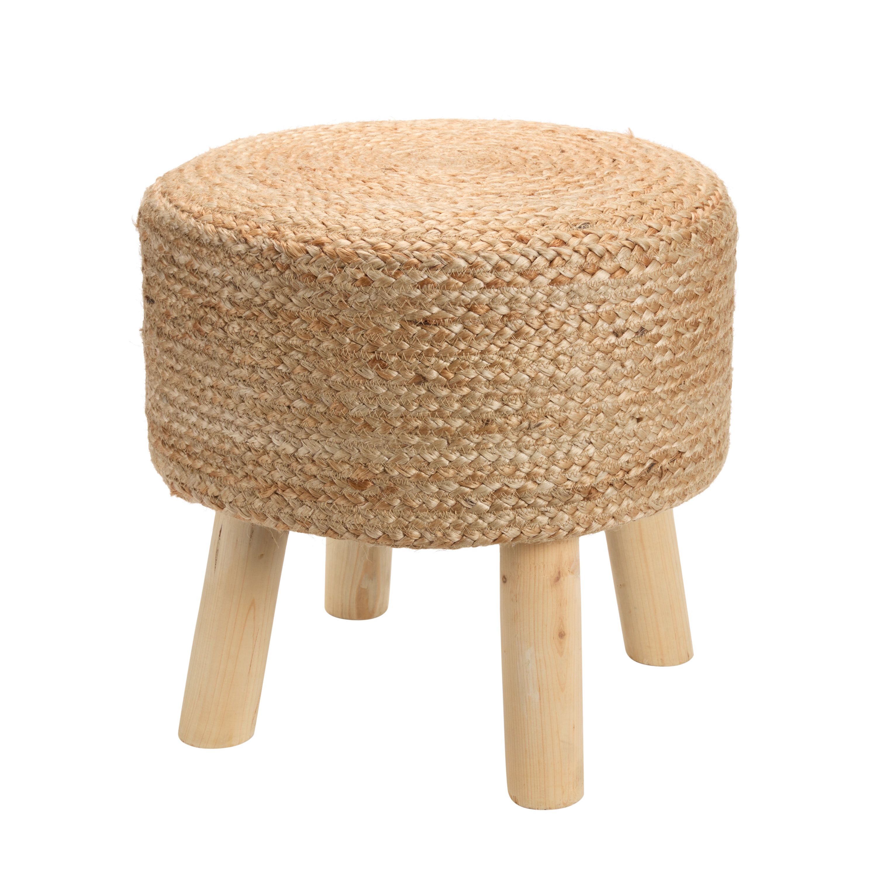 Thora Brown Jute Stool - Image 0