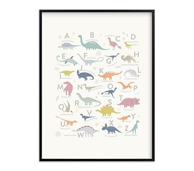 Minted(R) Alphabet Dinos Wall Art by Teju Reval; 30x40, Black - Image 0