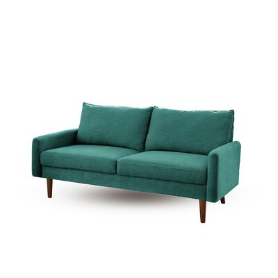 71.65" Linen Blend Round Arm Sofa - Image 0
