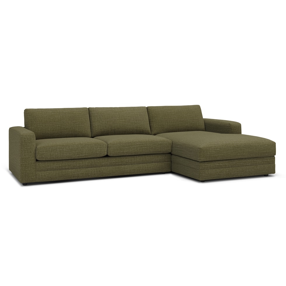 Riley 118" Right Storage Sleeper Sectional - Napa Moss - Image 0