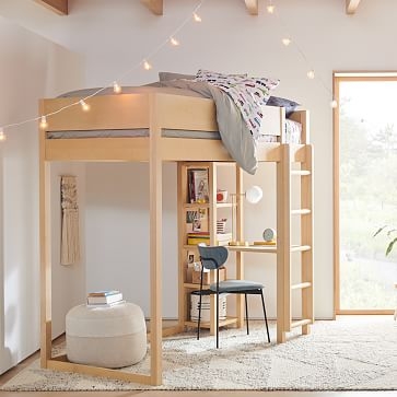Nash Loft Bed with Desk, Full, Natural, WE Kids - Image 1