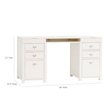 Customize-It Project Storage Pedestal Desk, Simply White - Image 4