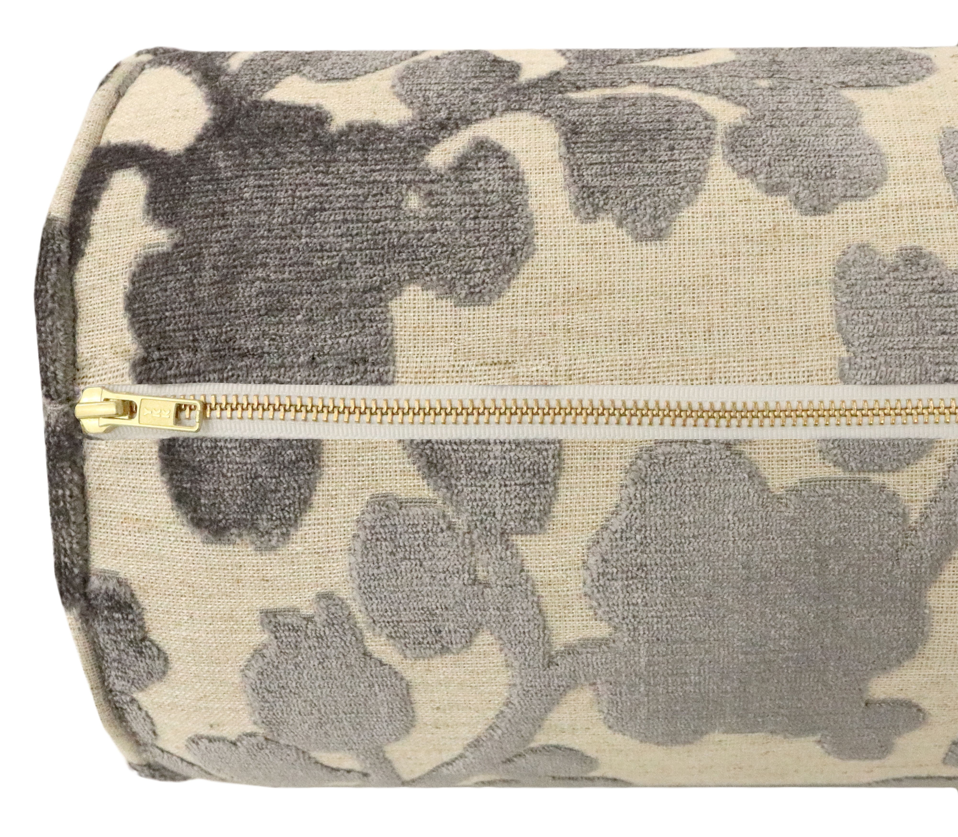 THE BOLSTER :: BLOSSOM CUT VELVET // CHROME - QUEEN // 9" X 36" - Image 3