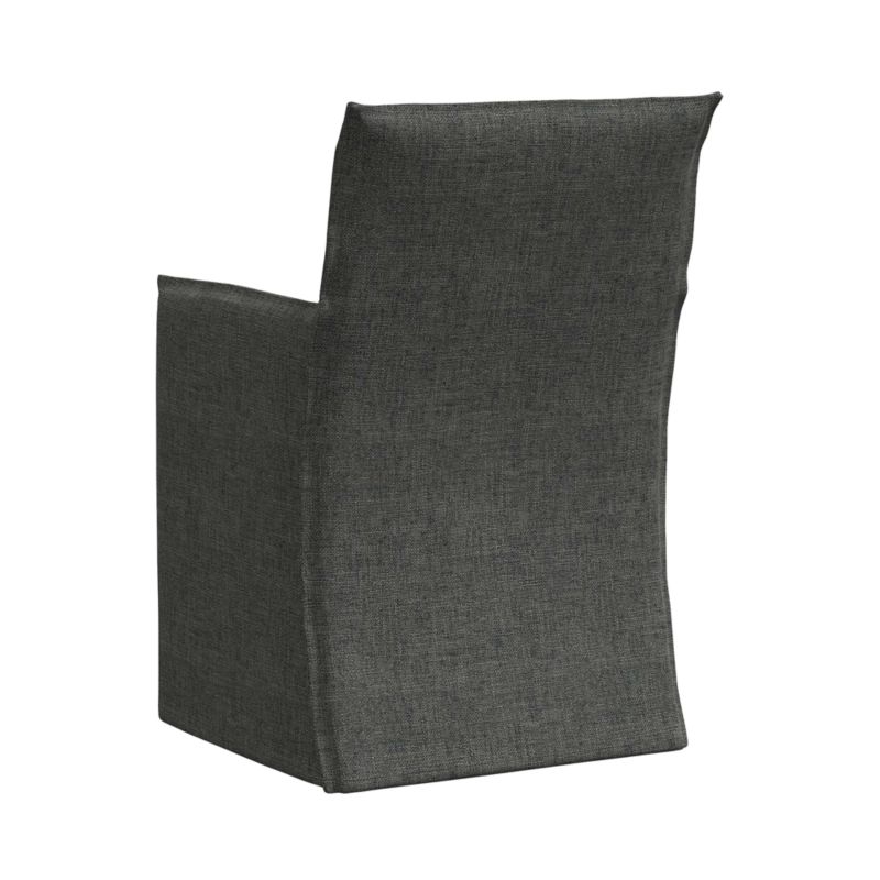 Addison Charcoal Dining Arm Chair with Flange - Image 3