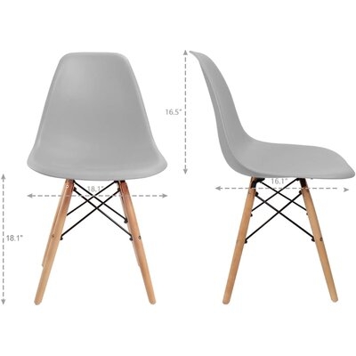 Pre Assembled Style Mid Century Modern Dsw Shell Lounge Plastic Kitchen Dining Chairs (set Of 4) - Image 0