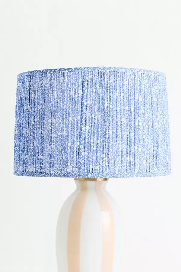 Shirred Drum Fabric Lamp Shade - Image 0