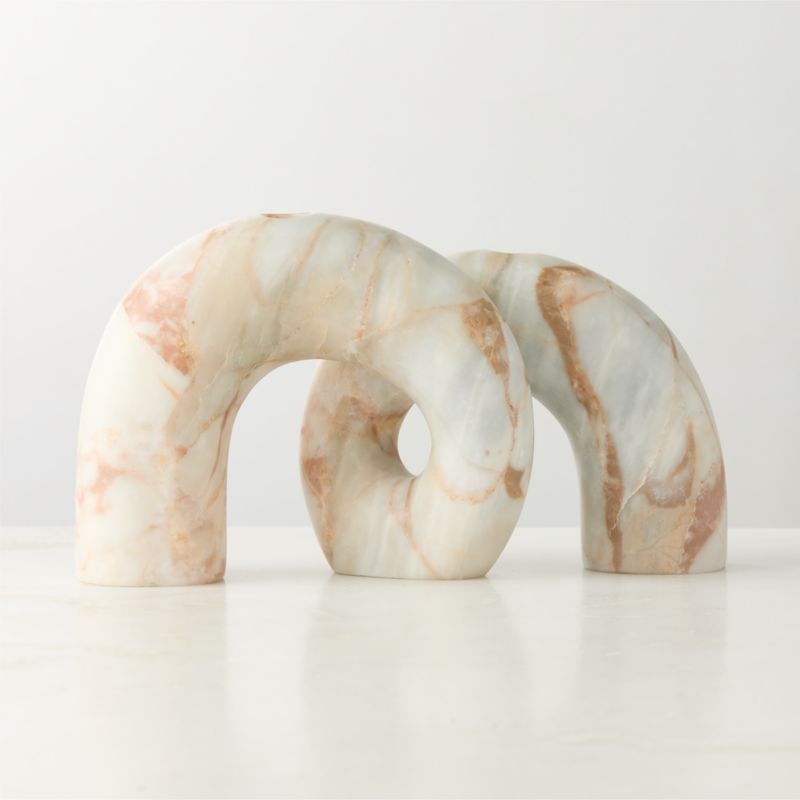 Curva Marble Taper Candle Holder - Image 1