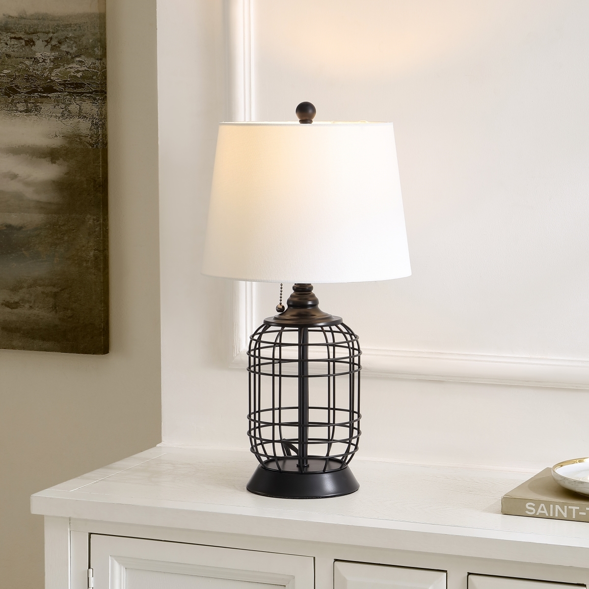 Pryce 21 Inch Table Lamp - Black - Safavieh - Image 3