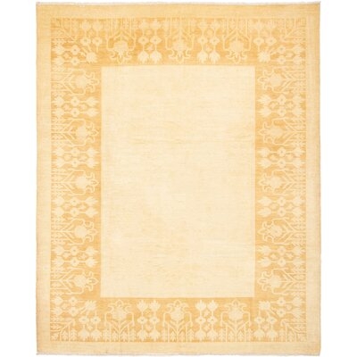 One-of-a-Kind Pillager Hand-Knotted Yellow/Beige 9'3" x 11'8" Wool Area Rug - Image 0