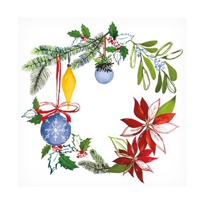 Harriet Sussman 'Christmas Wreath VI' Canvas Art - Image 0