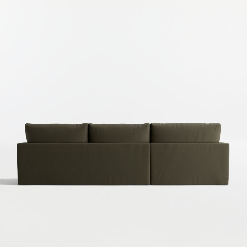 Lounge 2-Piece Slipcovered Sectional Sofa with Chaise Lounge - Image 3