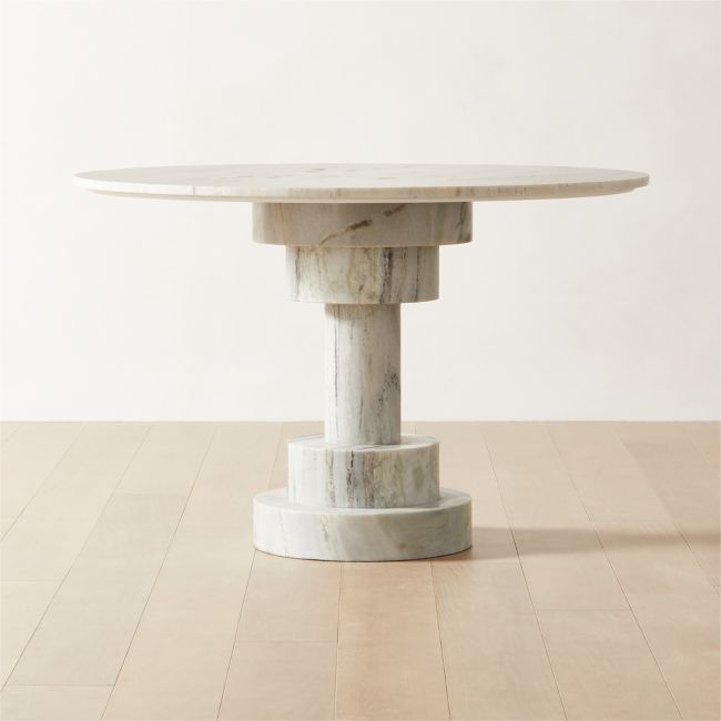Kota 47" Round Marble Dining Table - Image 0