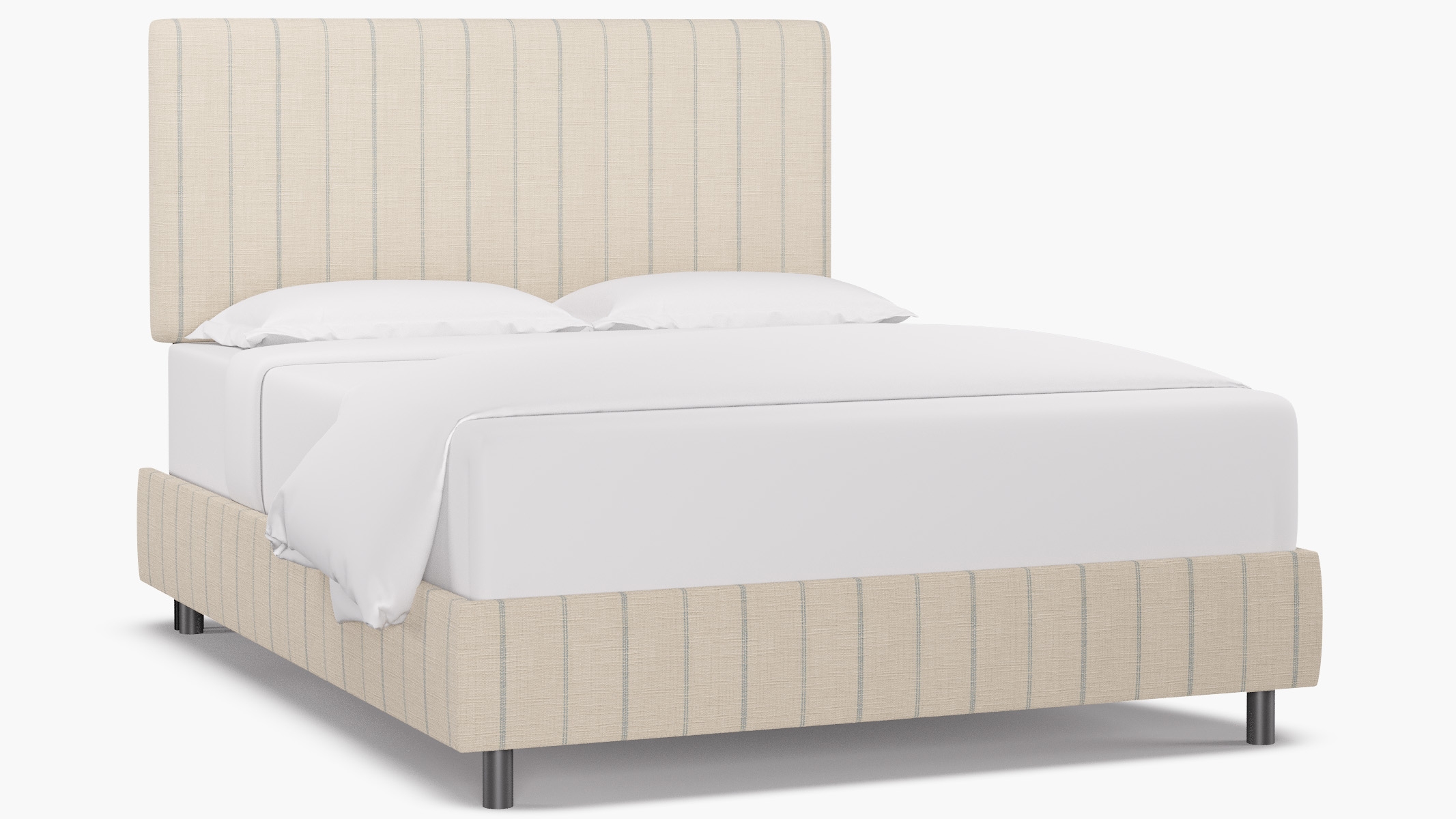 Square Back Bed, Sky Fritz, Queen - Image 1