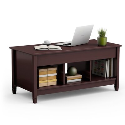 Red Barrel Studio® Lift Top Coffee Table W/ Hidden Compartment And Storage Shelves Coffee - Image 0