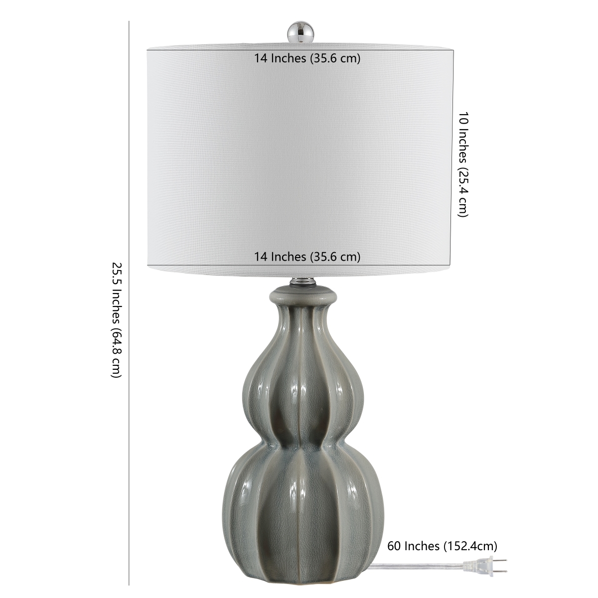 Wade 25.5" Table Lamp - Grey - Safavieh - Image 0