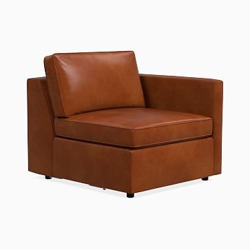 Harris LA 65" Sofa, Vegan Leather, Saddle, Concealed Support, Poly - Image 1