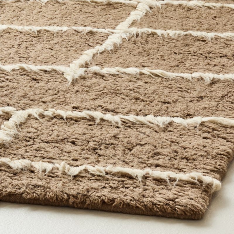 Madeo Handwoven Taupe New Zealand Wool Area Rug 8'X10' - Image 2