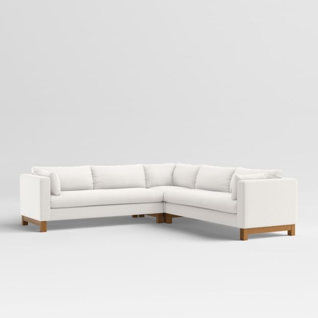 Pacific Bench 3-Piece L-Shaped Sectional Sofa with Wood Legs - Image 0