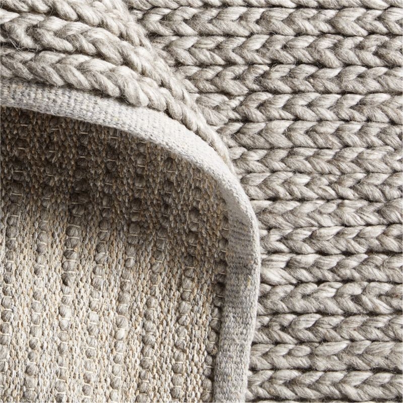 Bruges Performance Handwoven Grey Area Rug 9'x12' - Image 1