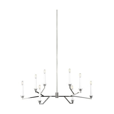 8 - Light Candle Style Modern Linear Chandelier - Image 0