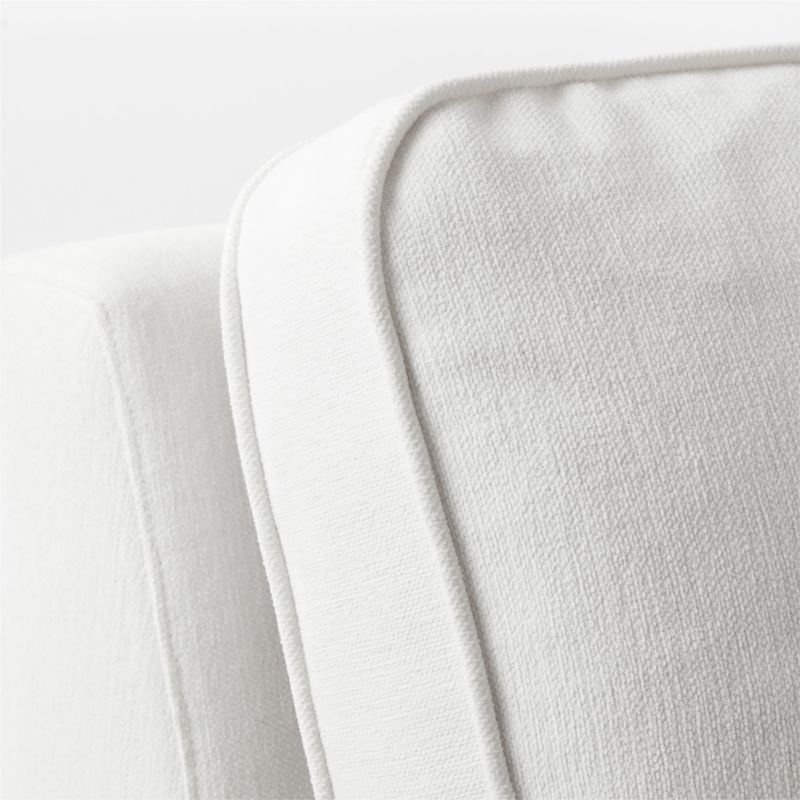 Malea White Performance Fabric Corner Chair - Image 5