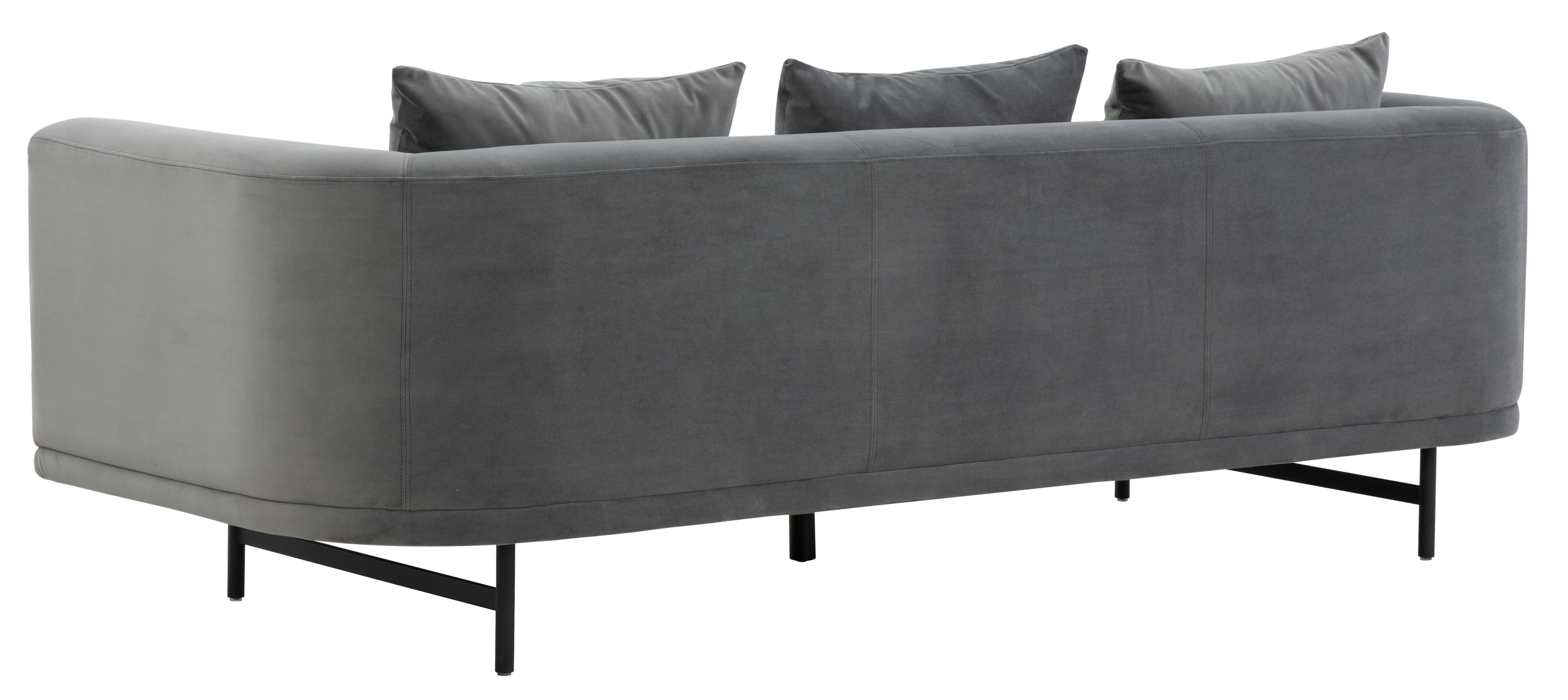 Marcy Velvet Sofa - Grey - Image 4