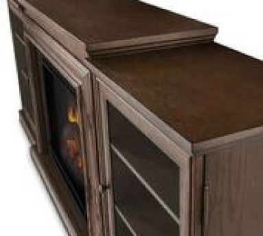 Frederick Electric Fireplace Media Cabinet, Chestnut - Image 1