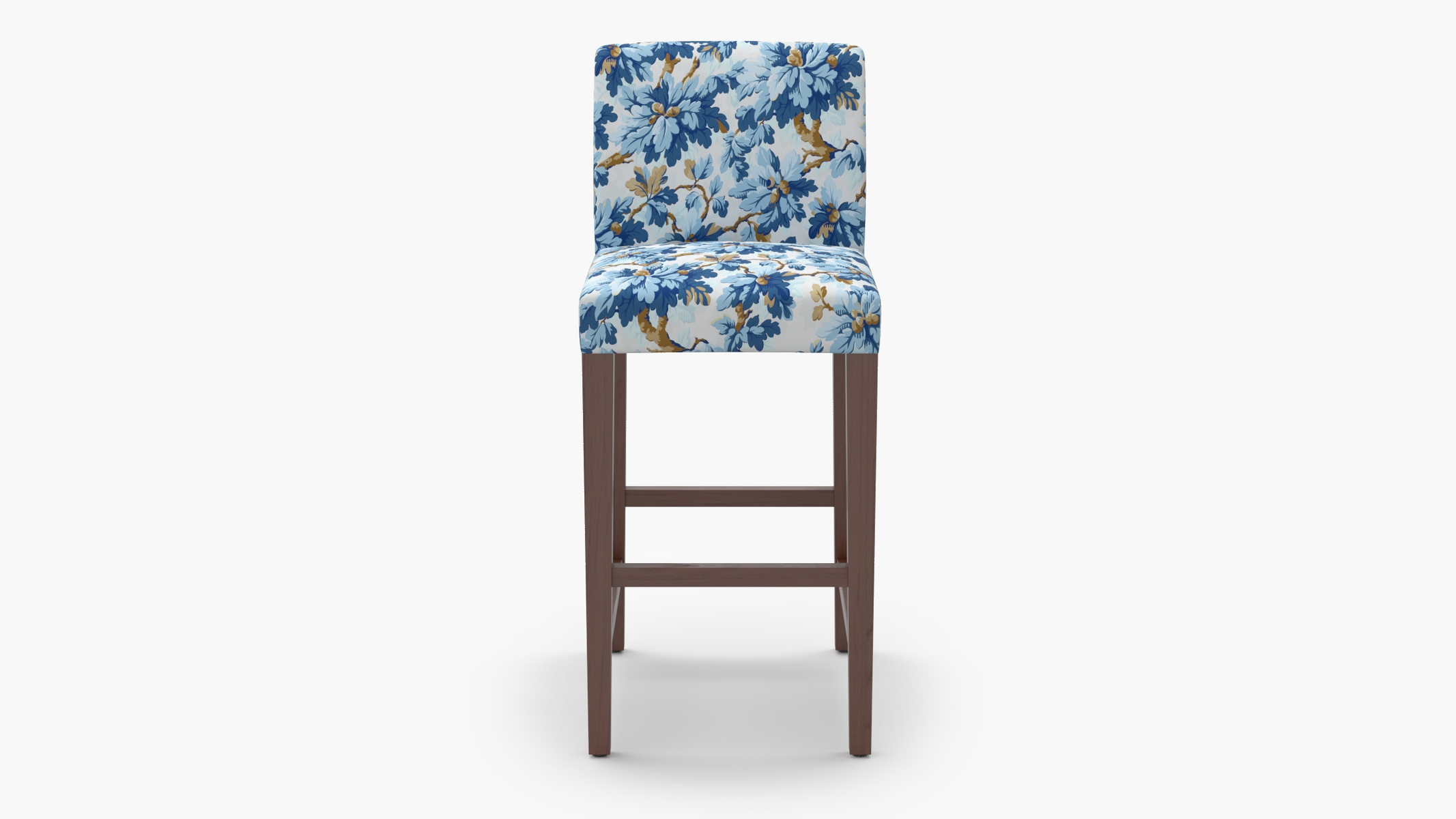 Signature Dining Bar Stool, Delft Woodland, Walnut Square Tapered Leg - Image 0