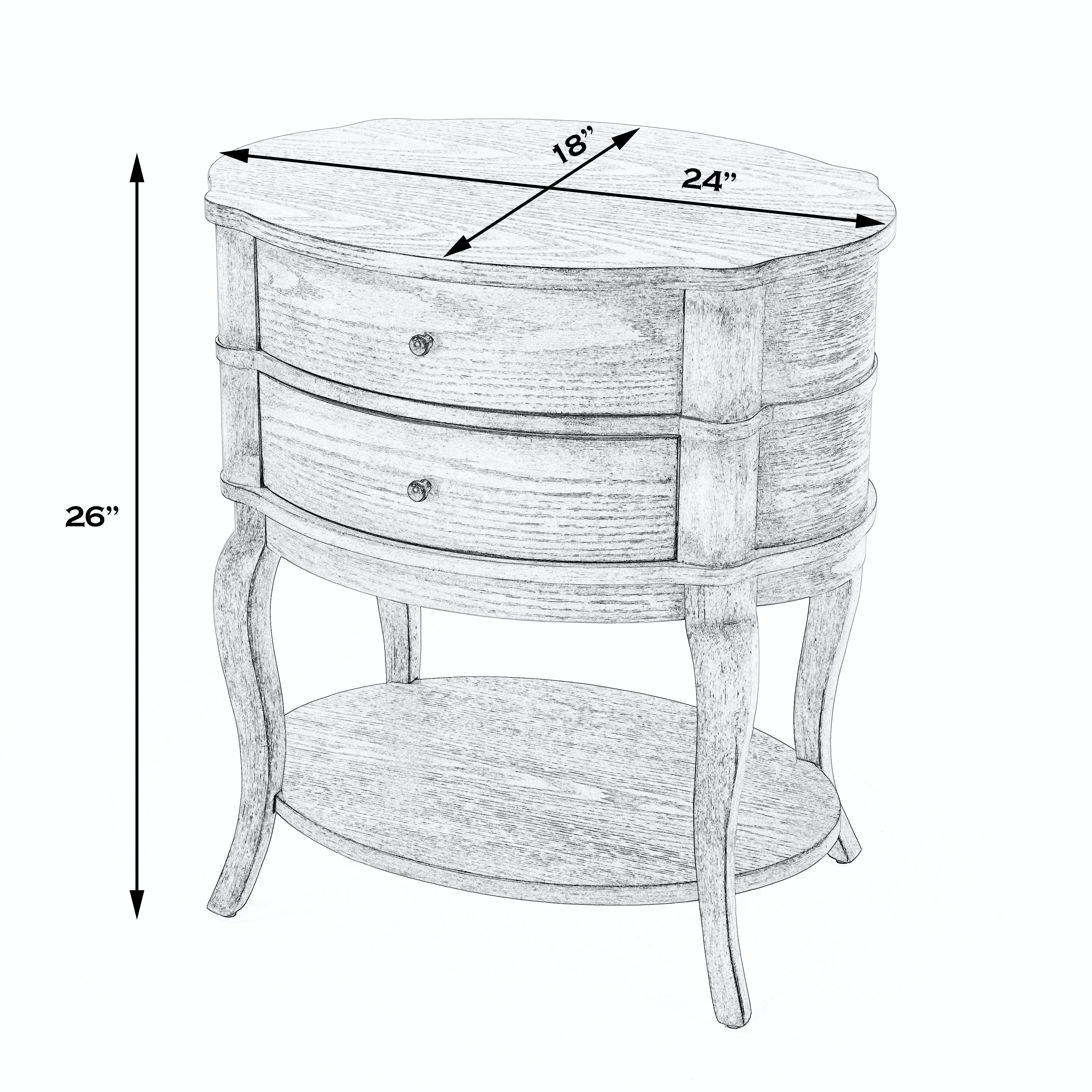 Jarvis Gray Oval Side Table - Image 3