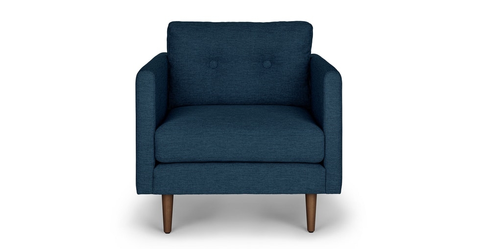 Anton Twilight Blue Lounge Chair - Image 0