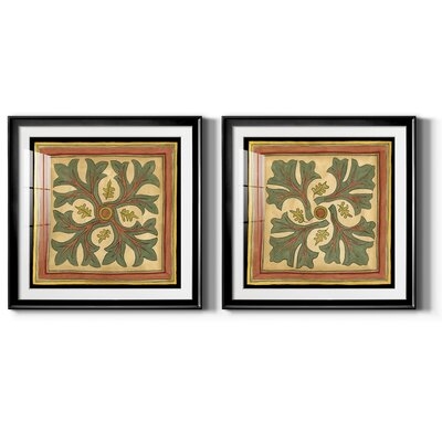 Arts & Crafts Leaves I (HI)-Framed Gallery Wrapped Canvas - Ready To Hang - Image 0