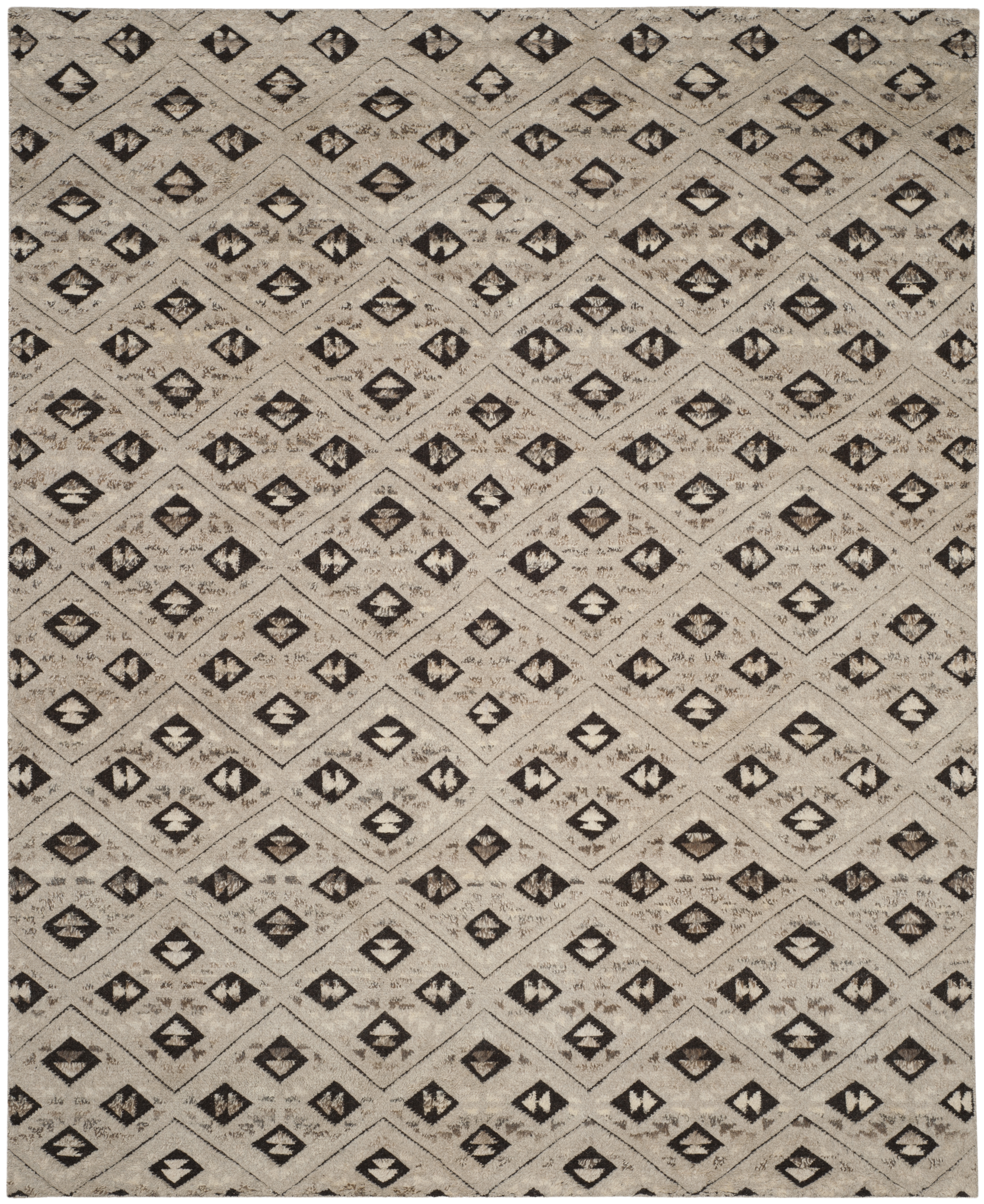 Arlo Home Hand Knotted Area Rug, CLE315A, Grey,  9' X 12' - Image 0