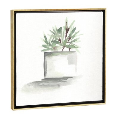 'Watercolor Cactus Still Life IV' Painting - Image 0