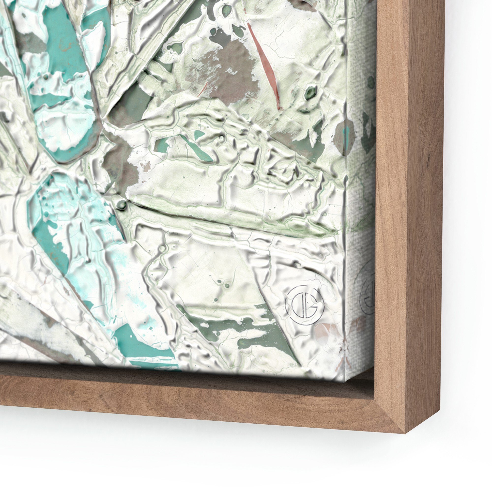 Aloe 1 by Douglas Galloway - Rustic Walnut Floater - Image 1