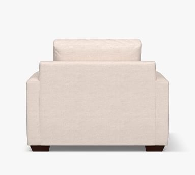 Big Sur Square Arm Upholstered Deep Seat Armchair, Down Blend Wrapped Cushions, Basketweave Slub Ivory - Image 3