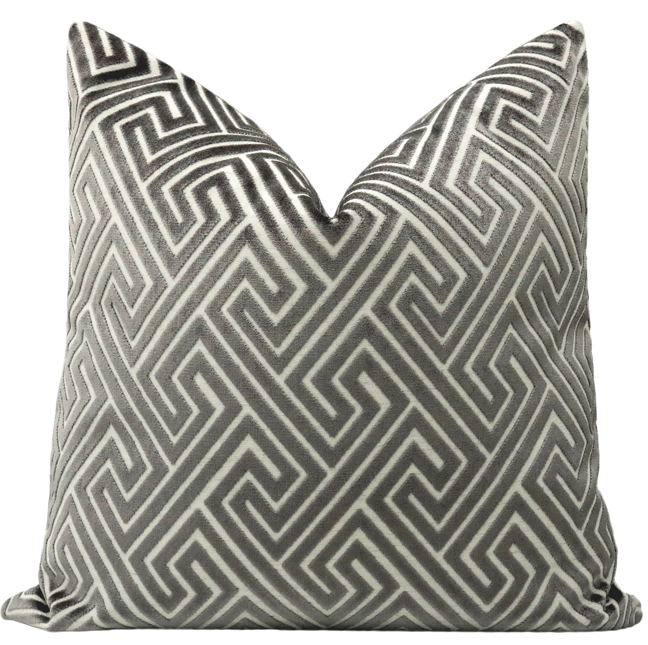 ROMAN CUT VELVET // GRAPHITE - 20” X 26” STANDARD SHAM - Image 0