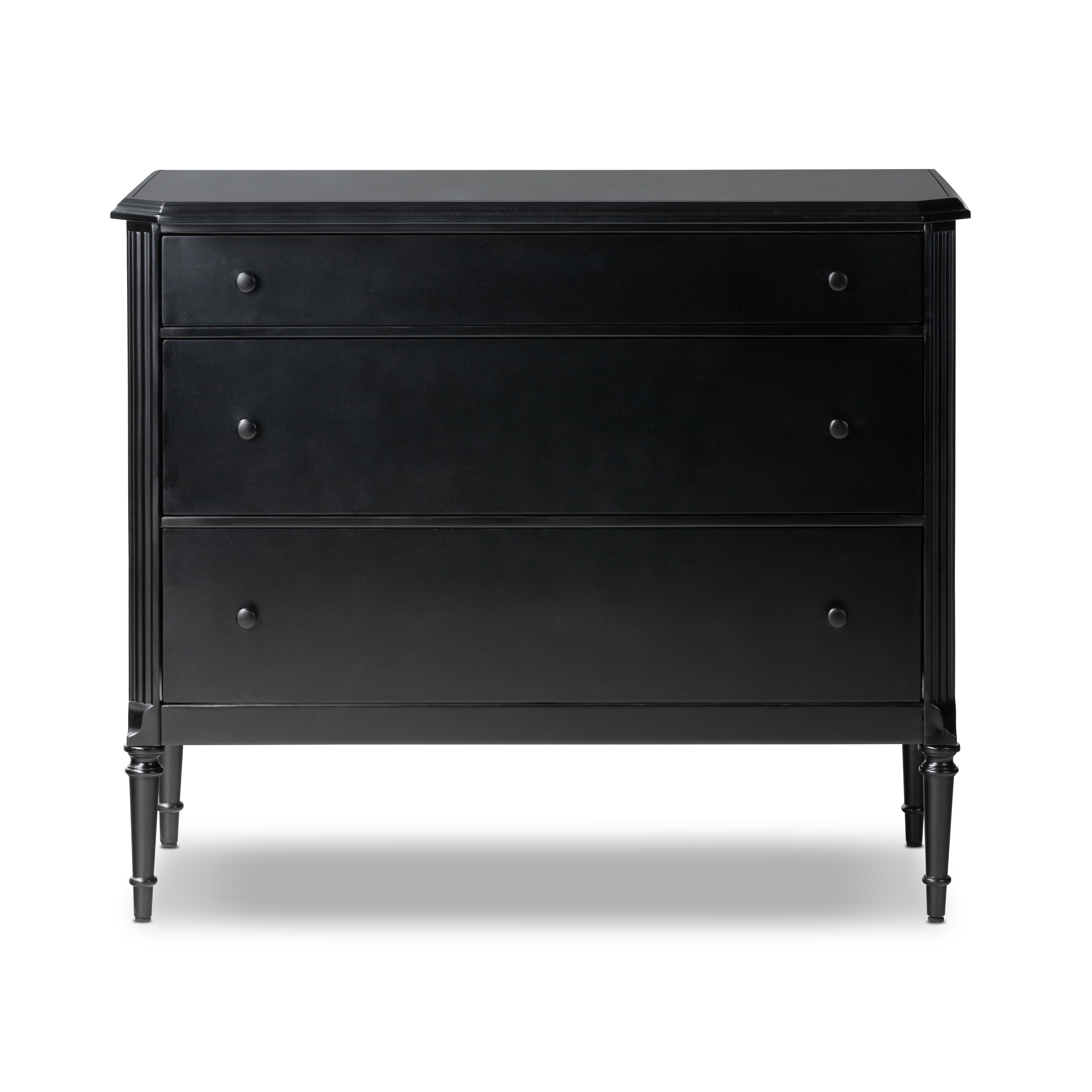 Lendon 3 Drawer Dresser-Black - Image 3