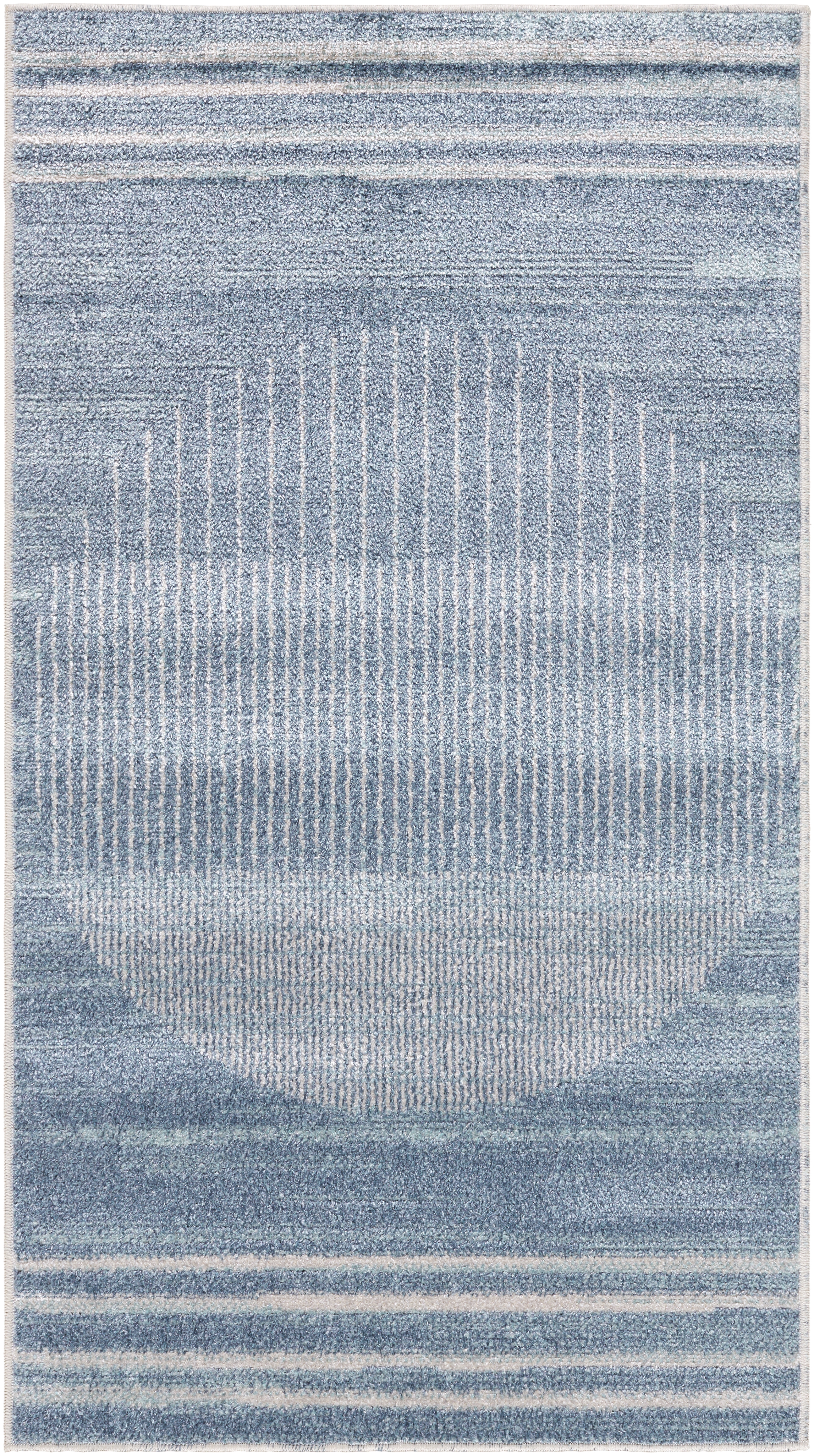 Lillian Blue Indoor 2'7" x 7'3" Machine Woven Rug - Image 0