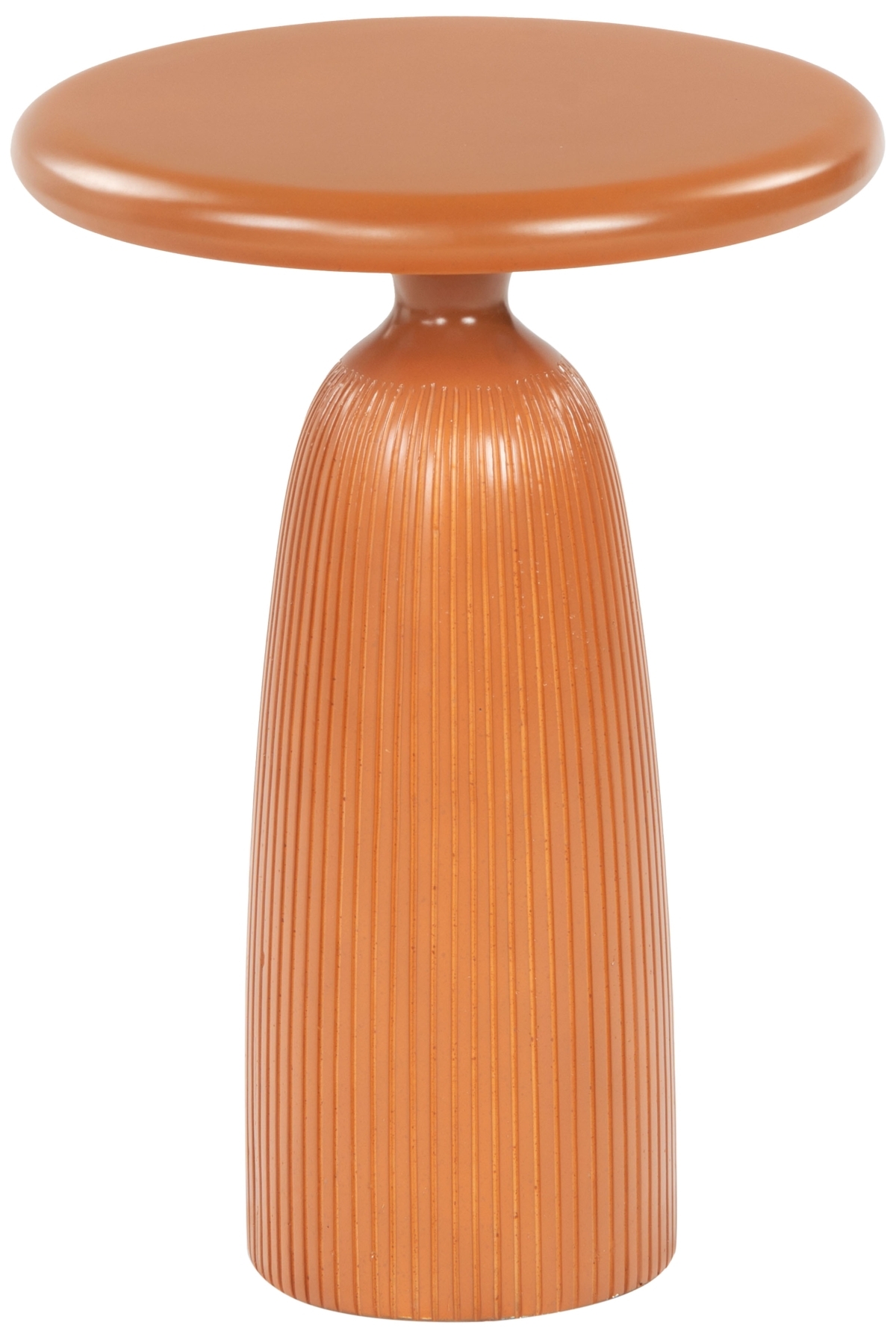 Oskar Round Concrete Accent Table - Brown - Image 0
