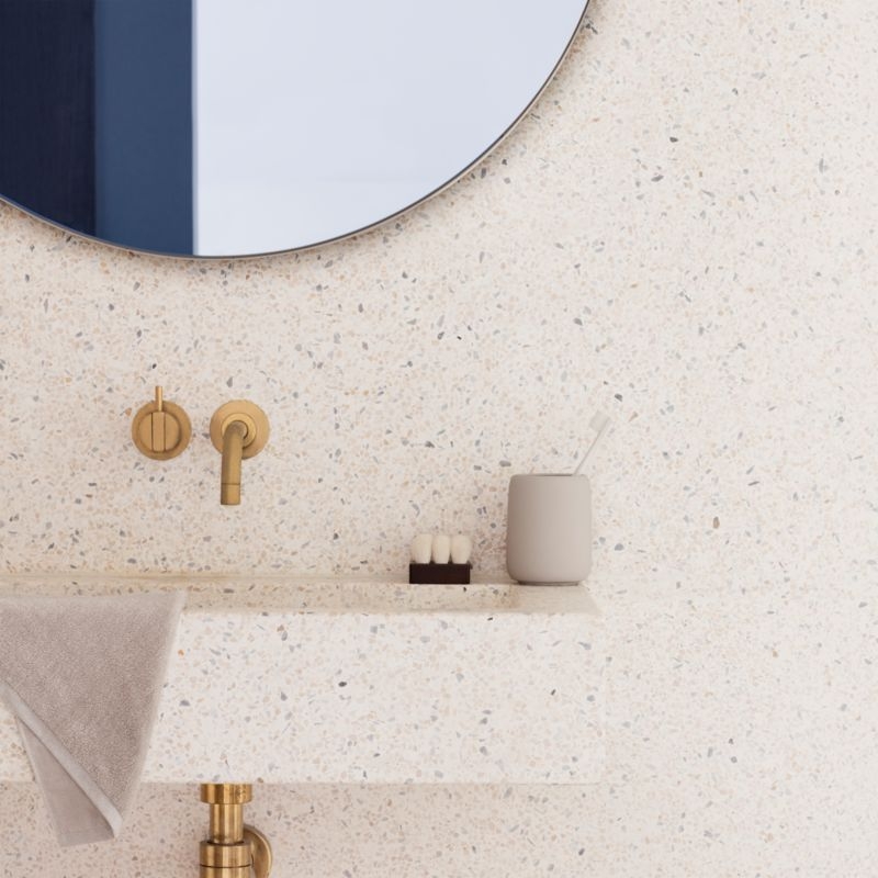 Blomus SONO Ceramic Moonbeam Cream Bathroom Tumbler - Image 1