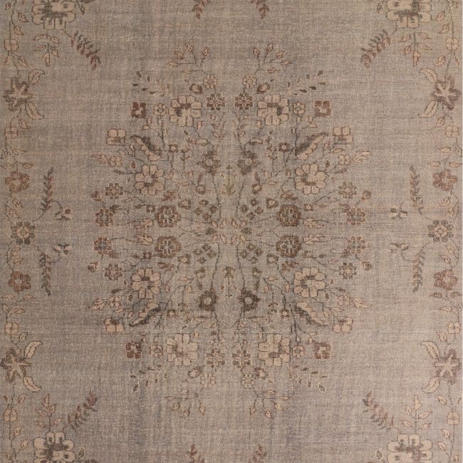 Florence Performance Traditional Floral Blue Handknotted Area Rug 12'x15' - Image 0