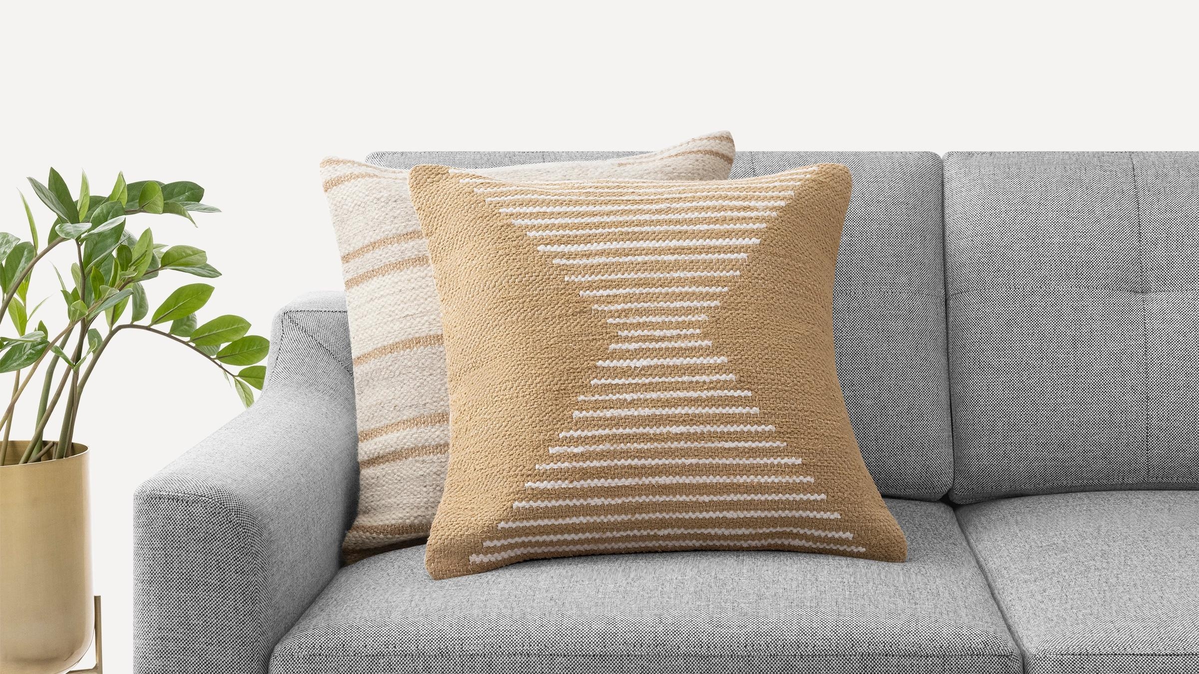 Cathode Pillow Cover, 18" x 18", Sand & Oat - Image 3