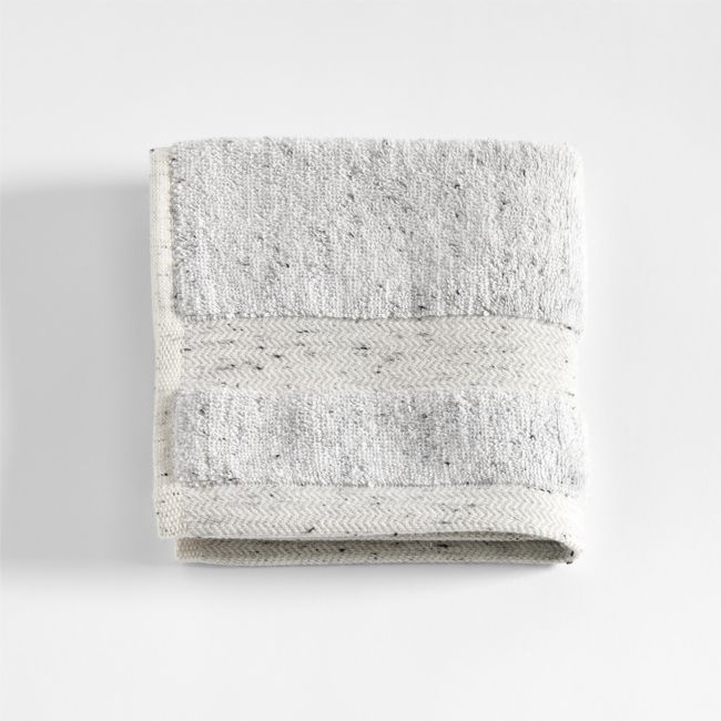Organic Turkish Cotton Grey Fleck Wash Cloth - Image 0