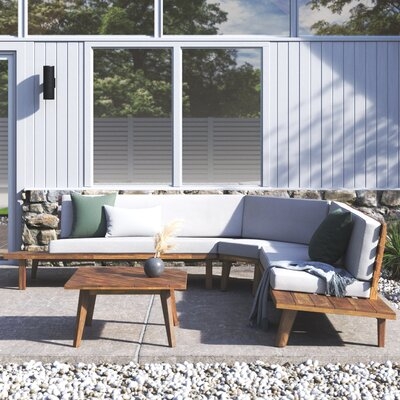 Boaz 4 Piece Sectional Seating Group with Cushions - Image 1